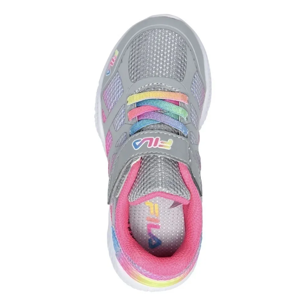 New! FILA Little Girls Superstride 2 Running Sneakers Athletic Shoes Gray Pink
